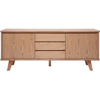 MILIBOO Aparador Escandinavo De Madera Clara Fresno 2 Puertas 3 Cajones L180 Cm Fifties MILIBOO Aparador Escandinavo De Madera Clara Fresno 2 Puertas 3 Cajones L180 Cm Fifties