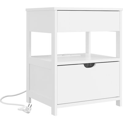 Sobuy Mesilla De Noche Blanca Con 2 Cajones Cómoda Con Cajones Y Puerto Usb Mueble Auxiliar De Madera Para Salón 45×38×55 Cm Capacidad De Carga 30 Kg Frg258-ii-e-w Sobuy Mesilla De Noche Blanca Con 2 Cajones Cómoda Con Cajones Y Puerto Usb Mueble Auxiliar De Madera Para Salón 45×38×55 Cm Capacidad De Carga 30 Kg Frg258-ii-e-w