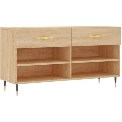 HELLOSHOP26 Banco Zapatero Mueble Para Botas Cómoda Estantería Mueble De Entrada Roble Sonoma 102 X 35 X 55 Cm Madera De Ingeniería Marrón 020022935 HELLOSHOP26 Banco Zapatero Mueble Para Botas Cómoda Estantería Mueble De Entrada Roble Sonoma 102 X 35 X 55 Cm Madera De Ingeniería Marrón 020022935
