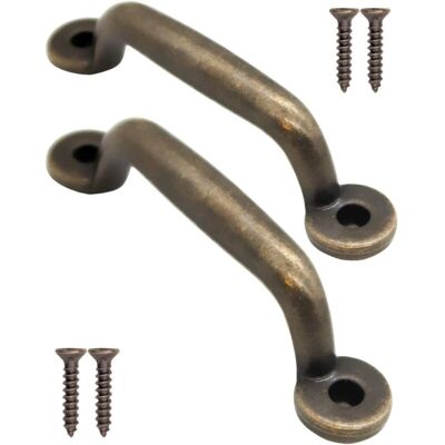 OEM Juego De 2 Tiradores De Bronce Antiguo (89 X 22 Mm) Para Cajones, Armarios, Tocadores, Cocinas, Aparadores Y Roperos - Crezuo OEM Juego De 2 Tiradores De Bronce Antiguo (89 X 22 Mm) Para Cajones, Armarios, Tocadores, Cocinas, Aparadores Y Roperos - Crezuo