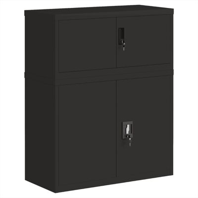 Archivo de acero con cerradura vidaXL - Almacenamiento oficina 90x40x110cm Archivo de acero con cerradura vidaXL - Almacenamiento oficina 90x40x110cm