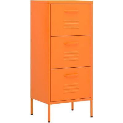 armario de almacenamiento de acero naranja vidaXL - Mueble de hogar armario de almacenamiento de acero naranja vidaXL - Mueble de hogar