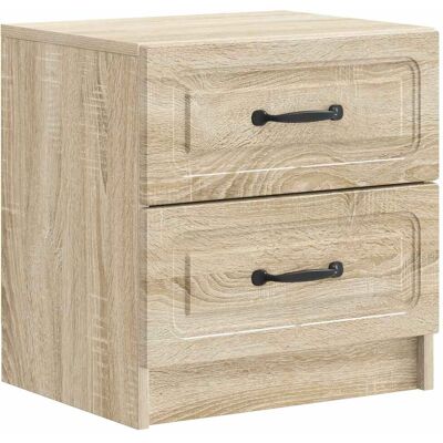 Armario De Noche Con Cajón Roble Sonoma 43 X 34,5 X 44,5 Cm Vidaxl Armario De Noche Con Cajón Roble Sonoma 43 X 34,5 X 44,5 Cm Vidaxl