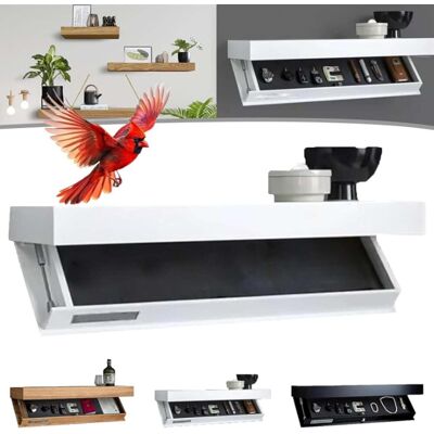 OEM Estantería De Pared Moderna Con Compartimento Secreto Y Solapa Mágica, Ideal Para Salón U Oficina, Blanca - Otro OEM Estantería De Pared Moderna Con Compartimento Secreto Y Solapa Mágica, Ideal Para Salón U Oficina, Blanca - Otro