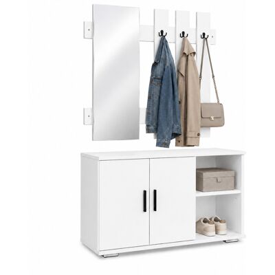 Conjunto De Armario Para Pasillo Con Banco Gados Xl 132x90x33 - Vcm Conjunto De Armario Para Pasillo Con Banco Gados Xl 132x90x33 - Vcm
