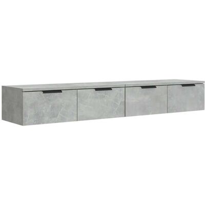 HELLOSHOP26 Conjunto De 2 Armarios De Pared De Diseño Clásico Capacidad Máxima De Almacenamiento 68 X 30 X 20 Cm Madera De Ingeniería Gris Hormigón 020055225 HELLOSHOP26 Conjunto De 2 Armarios De Pared De Diseño Clásico Capacidad Máxima De Almacenamiento 68 X 30 X 20 Cm Madera De Ingeniería Gris Hormigón 020055225