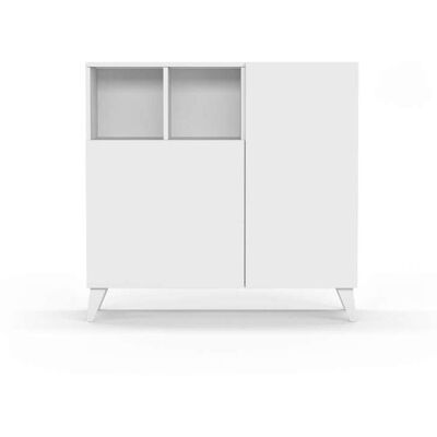 Herdasa - Recibidor Zapatero 2 Puertas En Blanco. 87 Cm (alto) X 90 Cm (ancho) X 27 Cm (prof.) Herdasa - Recibidor Zapatero 2 Puertas En Blanco. 87 Cm (alto) X 90 Cm (ancho) X 27 Cm (prof.)