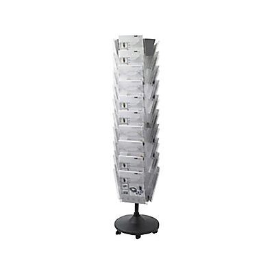Helit - Soporte De Pie Giratorio Y Móvil 30 Compartimentos Para Formato Helit - Soporte De Pie Giratorio Y Móvil 30 Compartimentos Para Formato
