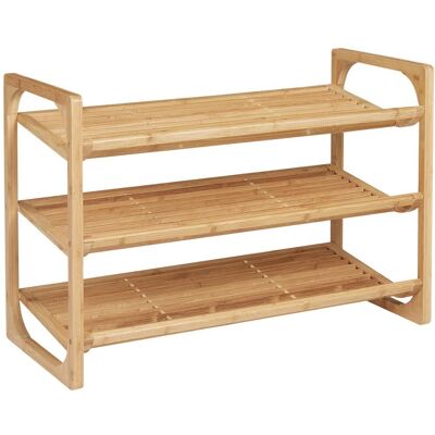 NORTHIX Zapatero Zapatero Con 3 Niveles Y Asa Para Máx. 9 Pares De Zapatos Organizador De Zapatos Bambú 76 X 33 X 51 Cm Natural NORTHIX Zapatero Zapatero Con 3 Niveles Y Asa Para Máx. 9 Pares De Zapatos Organizador De Zapatos Bambú 76 X 33 X 51 Cm Natural