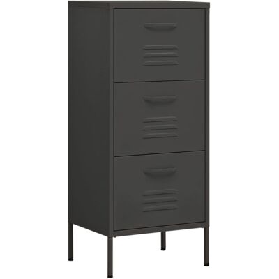 vidaXL Armario de almacenamiento 42,5x35x101,5 cm Acero Antracita - Armario vidaXL Armario de almacenamiento 42,5x35x101,5 cm Acero Antracita - Armario