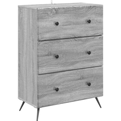 Cajonera Gris Sonoma 66 X 34,5 X 90 Cm Madera De Ingeniería Vidaxl Cajonera Gris Sonoma 66 X 34,5 X 90 Cm Madera De Ingeniería Vidaxl