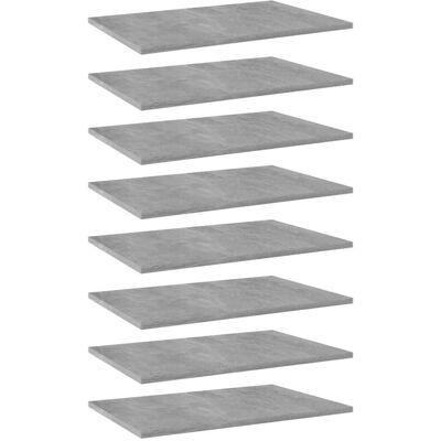 Estante Estantería 8uds Contrachapada Gris Hormigón 60x40x1,5cm Vidaxl Estante Estantería 8uds Contrachapada Gris Hormigón 60x40x1,5cm Vidaxl