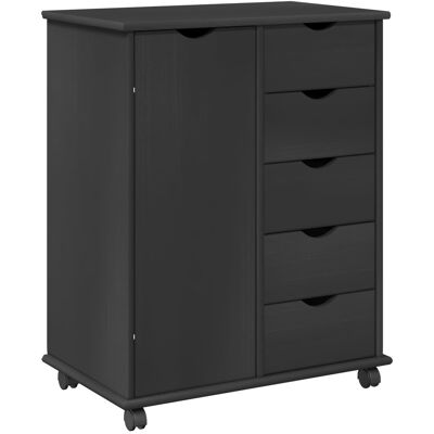 Gabinete Rodante Gris 63,5 X 39 X 79 Cm Madera De Pino Macizo Vidaxl Gabinete Rodante Gris 63,5 X 39 X 79 Cm Madera De Pino Macizo Vidaxl