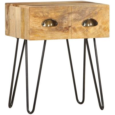 vidaXL Mesilla de noche 40x30x50 cm Madera de mango - Mesita de noche vidaXL Mesilla de noche 40x30x50 cm Madera de mango - Mesita de noche