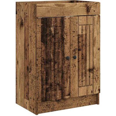 Cabinet Debajo Del Fregadero Madera Envejecida Vidaxl Cabinet Debajo Del Fregadero Madera Envejecida Vidaxl