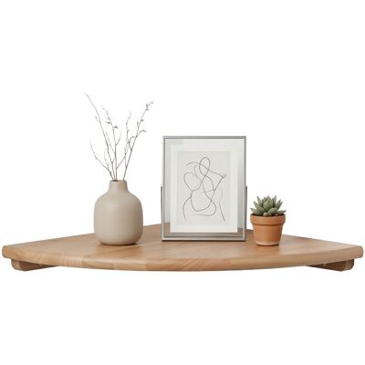 Relaxdays Estantería Esquinera 3x40x40 Cm, Nogal, Salón, Decoración, Carga Máx. 5 Kg, Colgante De Pared, Natural Relaxdays Estantería Esquinera 3x40x40 Cm, Nogal, Salón, Decoración, Carga Máx. 5 Kg, Colgante De Pared, Natural