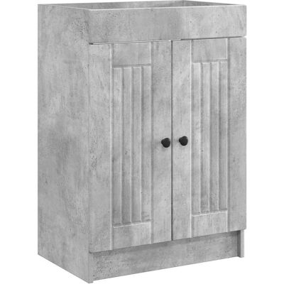 Cabinet Debajo Del Fregadero Gris Hormigón 56 X 37,5 X 81 Cm Vidaxl Cabinet Debajo Del Fregadero Gris Hormigón 56 X 37,5 X 81 Cm Vidaxl