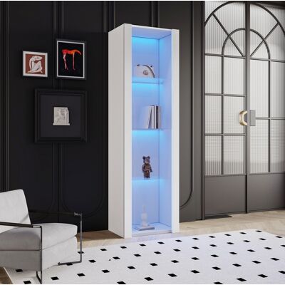 Mueble Vitrina Alto Brillo Con Led Y Vidrio Okmyhome Mueble Vitrina Alto Brillo Con Led Y Vidrio Okmyhome