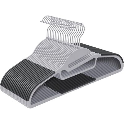 OEM Paquete De 20 Perchas De Plástico Con Apertura En Forma De U, Antideslizantes Y Que Ahorran Espacio. Grosor: 0,5 Cm. Ancho: 41,5 Cm. Gancho Giratorio De 360°. Colores: Gris Claro A Oscuro. OEM Paquete De 20 Perchas De Plástico Con Apertura En Forma De U, Antideslizantes Y Que Ahorran Espacio. Grosor: 0,5 Cm. Ancho: 41,5 Cm. Gancho Giratorio De 360°. Colores: Gris Claro A Oscuro.