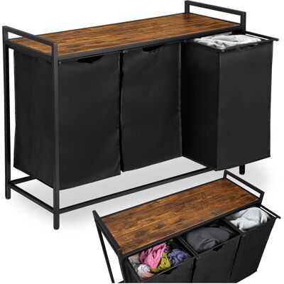 OEM Cesto De Ropa Artus De 3 Compartimentos Con Estante OEM Cesto De Ropa Artus De 3 Compartimentos Con Estante