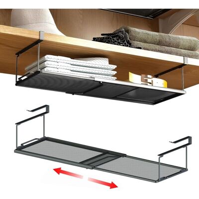 OEM 1 Cesta De Almacenamiento Bajo Estante, Organizador De Estante Colgante, Almacenamiento Expandible Bajo Armario Para Despensa, Lavadero, Zapatero, Negro -crezuo OEM 1 Cesta De Almacenamiento Bajo Estante, Organizador De Estante Colgante, Almacenamiento Expandible Bajo Armario Para Despensa, Lavadero, Zapatero, Negro -crezuo