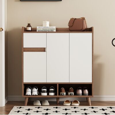 Mueble Organizador Con Estantes Regulables Blanco Okmyhome Mueble Organizador Con Estantes Regulables Blanco Okmyhome