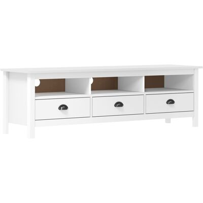 Helloshop26 - Mueble Tv Multimedia Estante Para Tv Aparador Para Televisión Comedor Salón Dormitorio Hill Range 158 X 40 X 47 Cm Madera Maciza De Pino Blanco 020027640 Helloshop26 - Mueble Tv Multimedia Estante Para Tv Aparador Para Televisión Comedor Salón Dormitorio Hill Range 158 X 40 X 47 Cm Madera Maciza De Pino Blanco 020027640