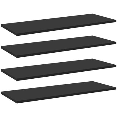 Estantes Para Estantería 4 Uds Contrachapada Negro 80x30x1,5 Cm Vidaxl Estantes Para Estantería 4 Uds Contrachapada Negro 80x30x1,5 Cm Vidaxl
