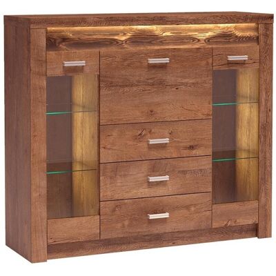 Mobilier1 - Cómoda Serfeno 105, Fresno, Con Cajones Y Puertas, Número De Cajones: 0, 122x137x42cm, Led Mobilier1 - Cómoda Serfeno 105, Fresno, Con Cajones Y Puertas, Número De Cajones: 0, 122x137x42cm, Led