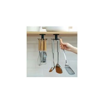 OEM Gancho Giratorio Para Cocina Sin Taladrar, Soporte Para Espátulas De Armario, Estante De Almacenamiento De Pared Colgante - Crezuo OEM Gancho Giratorio Para Cocina Sin Taladrar, Soporte Para Espátulas De Armario, Estante De Almacenamiento De Pared Colgante - Crezuo