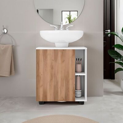 TUHOME CONCEPT Parade Gabinete Bajo Lavamanos Pedestal Con Puerta Y Estantes TUHOME CONCEPT Parade Gabinete Bajo Lavamanos Pedestal Con Puerta Y Estantes