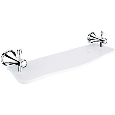 Nimco Lada - Estante, 50 Cm, Piedra Artificial Blanca/cromo La 19091uk-50-26 Nimco Lada - Estante, 50 Cm, Piedra Artificial Blanca/cromo La 19091uk-50-26