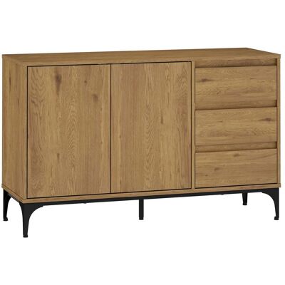 HELLOSHOP26 Aparador Cómoda Mueble De Almacenaje Salón Recibidor Dormitorio 77 X 120 X 40 Cm Efecto Roble Oscuro 030009029 HELLOSHOP26 Aparador Cómoda Mueble De Almacenaje Salón Recibidor Dormitorio 77 X 120 X 40 Cm Efecto Roble Oscuro 030009029