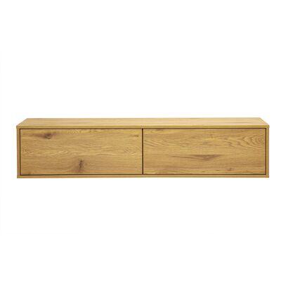 MILIBOO Mueble Tv Mural Acabado Madera Clara Roble L140 Cm Flexo MILIBOO Mueble Tv Mural Acabado Madera Clara Roble L140 Cm Flexo