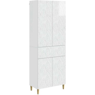 Juego De Armarios 2 Uds. Blanco Brillante Madera De Ingeniería Vidaxl Juego De Armarios 2 Uds. Blanco Brillante Madera De Ingeniería Vidaxl