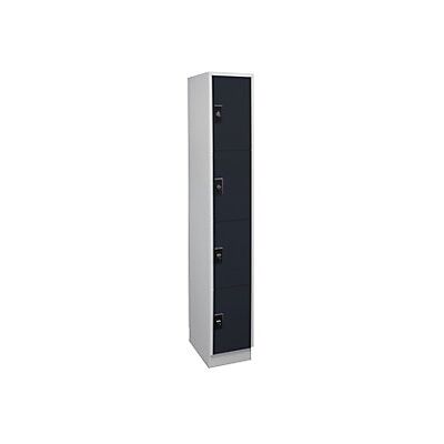 Certeo - Armario De 4 Compartimentos Stuttgart 1 Sección Gris Luminoso Certeo - Armario De 4 Compartimentos Stuttgart 1 Sección Gris Luminoso