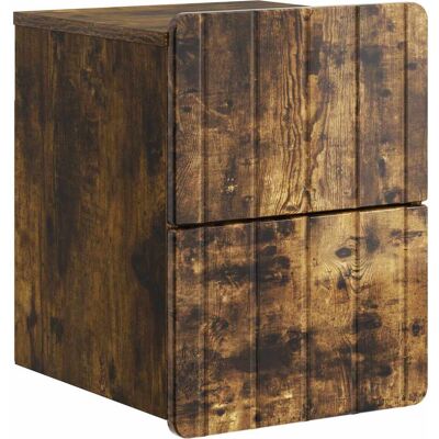 Mesita De Noche De Pared Roble Ahumado 33 X 34,5 X 43 Cm Vidaxl Mesita De Noche De Pared Roble Ahumado 33 X 34,5 X 43 Cm Vidaxl