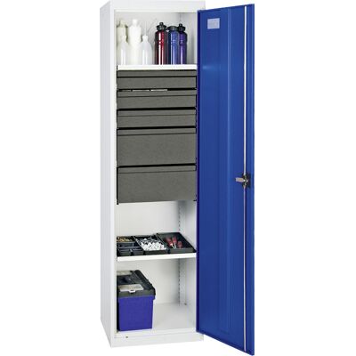 Stumpf Gabinete De Herramientas Y Materiales Serie 3000 Gris Claro / Azul Genciana + 3 Cajones 100 Mm + 2 Cajones 200 Mm + 2 Estantes Extraíbles - 3005674 Stumpf Gabinete De Herramientas Y Materiales Serie 3000 Gris Claro / Azul Genciana + 3 Cajones 100 Mm + 2 Cajones 200 Mm + 2 Estantes Extraíbles - 3005674