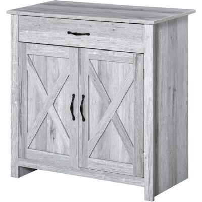 Aparador Rústico Homcom con Estantes Ajustables - 80x39.7x80 cm Aparador Rústico Homcom con Estantes Ajustables - 80x39.7x80 cm