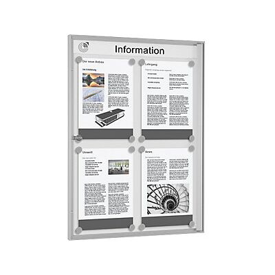 Certeo - Vitrina De Anuncios Para Interiores Para Formato 2 X 2 Din A4 Certeo - Vitrina De Anuncios Para Interiores Para Formato 2 X 2 Din A4