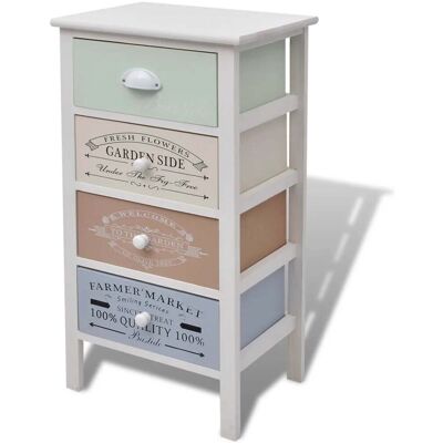 HELLOSHOP26 Armario De Almacenamiento De Estilo Francés 38 X 28 X 72 Cm Con 4 Cajones De Madera Blanqueada 020046274 HELLOSHOP26 Armario De Almacenamiento De Estilo Francés 38 X 28 X 72 Cm Con 4 Cajones De Madera Blanqueada 020046274