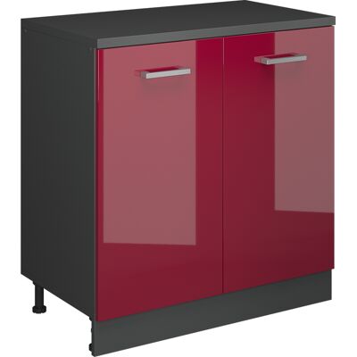 Armario De Ampliación Rion, Rojo De Alto Brillo/antracita, 80 X 46 Cm Sin Inclinación Con 2 Puertas, Vicco Armario De Ampliación Rion, Rojo De Alto Brillo/antracita, 80 X 46 Cm Sin Inclinación Con 2 Puertas, Vicco