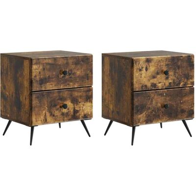 Armario De Noche 2 Pcs Roble Ahumado 43 X 34,5 X 47,5 Cm Vidaxl Armario De Noche 2 Pcs Roble Ahumado 43 X 34,5 X 47,5 Cm Vidaxl