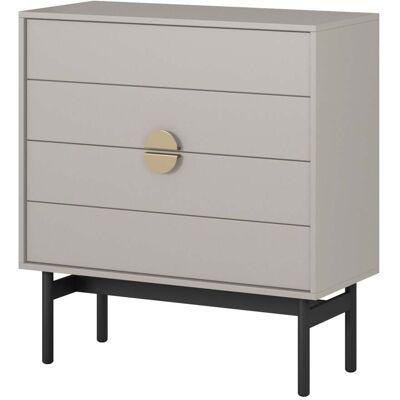 Selsey Stoon Ii - Cómoda Con 4 Cajones - 85 Cm - Taupe Selsey Stoon Ii - Cómoda Con 4 Cajones - 85 Cm - Taupe