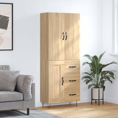 vidaXL Roble Sonoma Estantería Alta - Armario de Almacenamiento - 69,5x34x180 cm vidaXL Roble Sonoma Estantería Alta - Armario de Almacenamiento - 69,5x34x180 cm