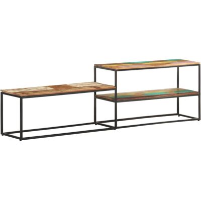 Helloshop26 - Mueble Tv Multimedia Estantería Para Televisión Buffet Para Televisión Comedor Salón Dormitorio 180 X 30 X 50 Cm Madera Maciza Recuperada Marrón 020026090 Helloshop26 - Mueble Tv Multimedia Estantería Para Televisión Buffet Para Televisión Comedor Salón Dormitorio 180 X 30 X 50 Cm Madera Maciza Recuperada Marrón 020026090