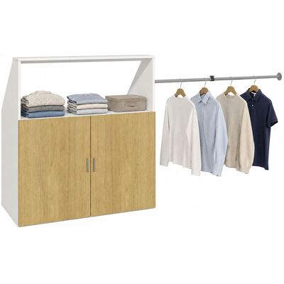 Armario De Madera Con Techos Inclinados, Dacho M 90x100x52 - Vcm Armario De Madera Con Techos Inclinados, Dacho M 90x100x52 - Vcm