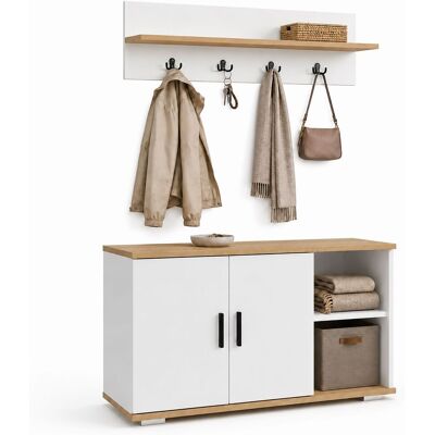 Conjunto De Armario Para Pasillo Con Banco Gados L 77x90x33 - Vcm Conjunto De Armario Para Pasillo Con Banco Gados L 77x90x33 - Vcm