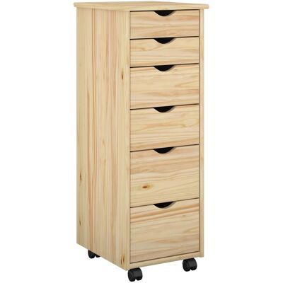 Gabinete Rodante 34 X 39 X 93,5 Cm Madera De Pino Macizo Marrón Vidaxl Gabinete Rodante 34 X 39 X 93,5 Cm Madera De Pino Macizo Marrón Vidaxl