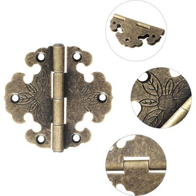 GOTRAYS 50 Piezas De Bisagras Antiguas - Bisagras Decorativas - Mini Bisagras Retro - Bisagras De Puerta - Bisagras De Bronce Vintage, Para Decorar Armarios, Puertas De Madera Y Estanterías GOTRAYS 50 Piezas De Bisagras Antiguas - Bisagras Decorativas - Mini Bisagras Retro - Bisagras De Puerta - Bisagras De Bronce Vintage, Para Decorar Armarios, Puertas De Madera Y Estanterías